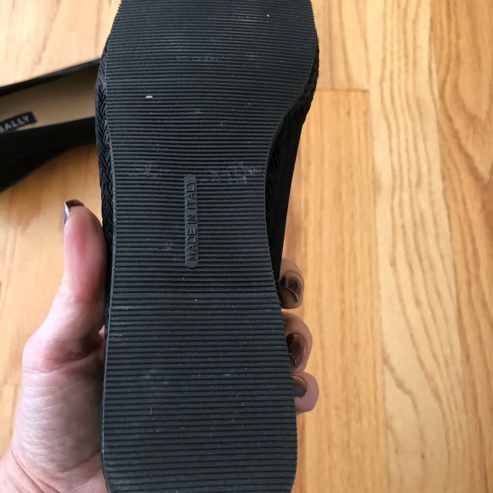 Vintage Bally black suede Italian shoes size 5
